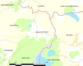 Poziția localității Bailly-le-Franc