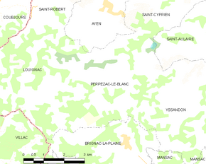 Poziția localității Perpezac-le-Blanc