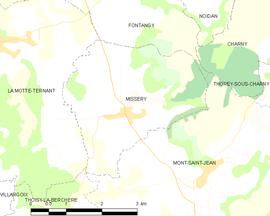 Mapa obce Missery