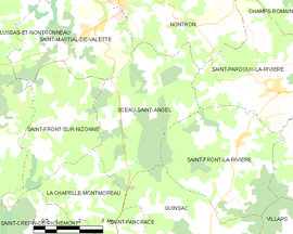 Mapa obce Sceau-Saint-Angel