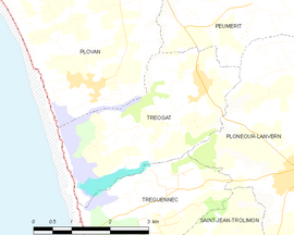 Mapa obce Tréogat