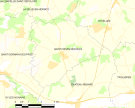 Mapa obce Saint-Firmin-des-Bois