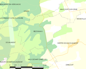 Poziția localității Bezonvaux