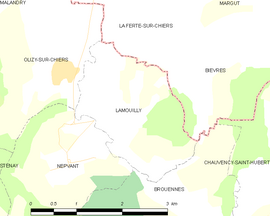 Mapa obce Lamouilly