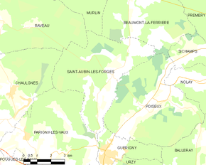 Poziția localității Saint-Aubin-les-Forges
