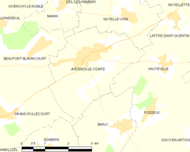 Mapa obce Avesnes-le-Comte
