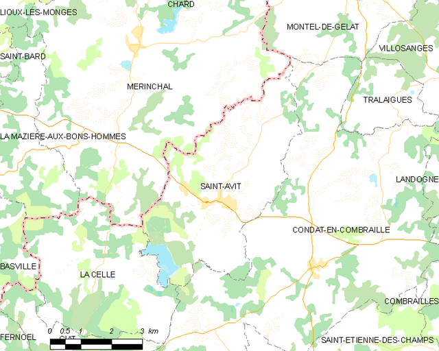 Poziția localității Saint-Avit