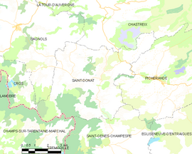 Mapa obce Saint-Donat