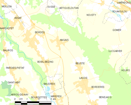 Mapa obce Boeil-Bezing