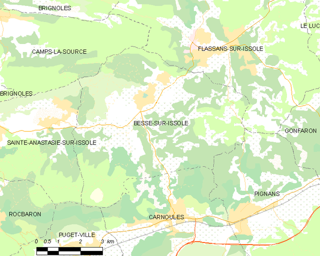 Poziția localității Besse-sur-Issole
