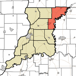 Vigo Township, Knox County, Indiana.svg'yi vurgulayan harita