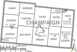 Kaart van Champaign County