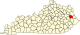 Карта на окръг Джонсън
