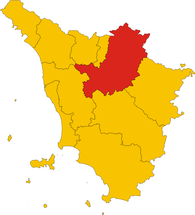 Poziția provinciei în Toscana