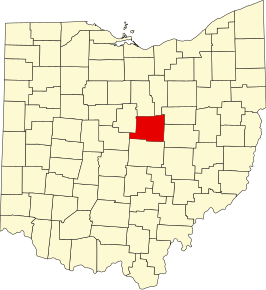 Locatie van Knox County in Ohio