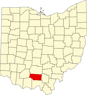 Ohio Haritası, Pike County'yi vurguluyor