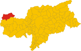 Localização de Curon VenostaGraun im Vinschgau