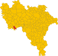 Map of comune of Gambarana (province of Pavia, region Lombardy, Italy).svg