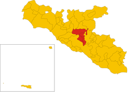 Uniunea municipalităților „Feudo d’Alì” - Harta