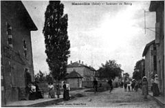 Marcollin, intérieur du bourg en 1910