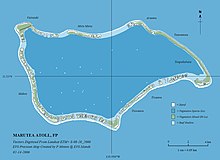 Carte topographique de l'atoll.
