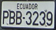Thumbnail for Vehicle registration plates of Ecuador