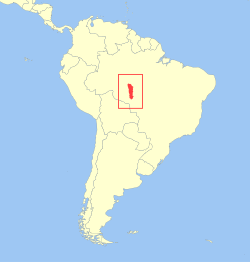 Distribución del titi de Aripuana