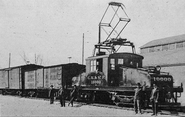 A Milwaukee Road steeplecab electric switcher.