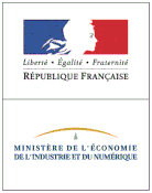 Logo du ministère de l'Économie, de l'Industrie et du Numérique en 2014-2016.[5]