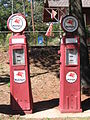 Antique "Mobilgas" pumps, manufactured by Tokheim, located in Wilton, Connecticut.