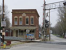 Monon Crossing in Battle Ground, Indiana Monon Line Battle Ground Indiana.jpg