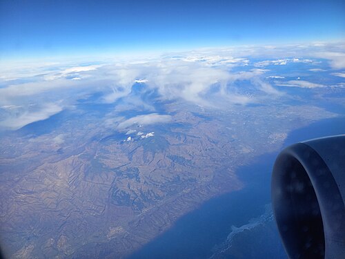 Mountains view from airplane