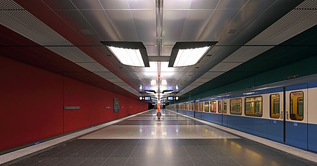 Munich subway station Wettersteinplatz
