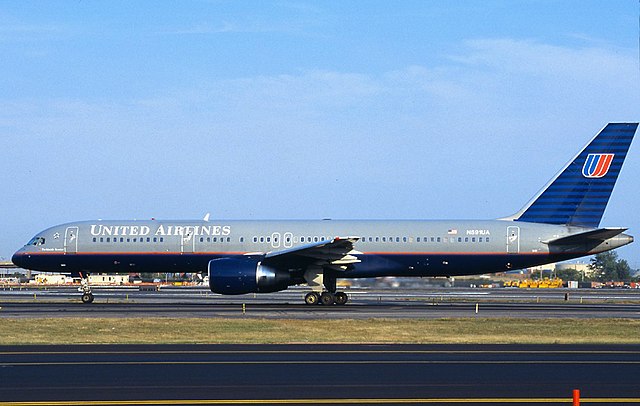 The real United Airlines Flight 93 taxiing on September 8, 2001.