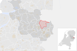 Locatie van de gemeente Tubbergen (gemeentegrenzen CBS 2016)