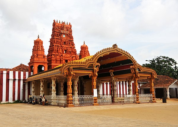 Entrance to the Nallur Kandaswamy Kovil in Jaffna, Sri Lanka.