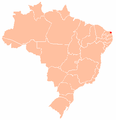 Localização de Natal no Brasil (location of Natal in Brazil).