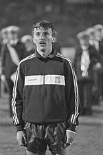 Zbigniew Boniek, top scorer for Poland in the 1982 World Cup Nederland tegen Polen 0-0 in Olympisch Stadion in Amsterdam Lazarek, nr. 11, 12, Bestanddeelnr 933-8193.jpg