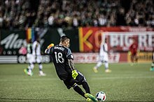 The Miami Fusion selected Nick Rimando 35th overall. He holds the Major League Soccer records for career wins, shutouts, saves, minutes played and overall appearances. He earned 22 caps with the US Men's National Team and was selected to the 2014 FIFA World Cup squad. Nick Rimando (29613851515).jpg