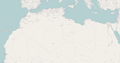 Mapa de localização/Norte de África