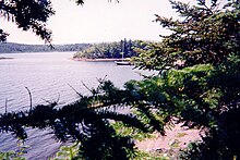 A view of a sailboat in the north cove of Kennebecasis Island Northcove.jpg