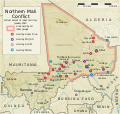 Kaart van het Malinese conflict