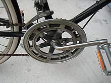 A one-piece ("Ashtabula") crank as seen from the right side One-piece crank.JPG