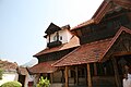 Padmanabhapuram Palace in Tamil Nadu. Building in wood and clock tower.