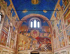 Image 48Scrovegni Chapel. The chapel contains a fresco cycle by Giotto, completed about 1305 and considered to be an important masterpiece of Western art. (from Culture of Italy)