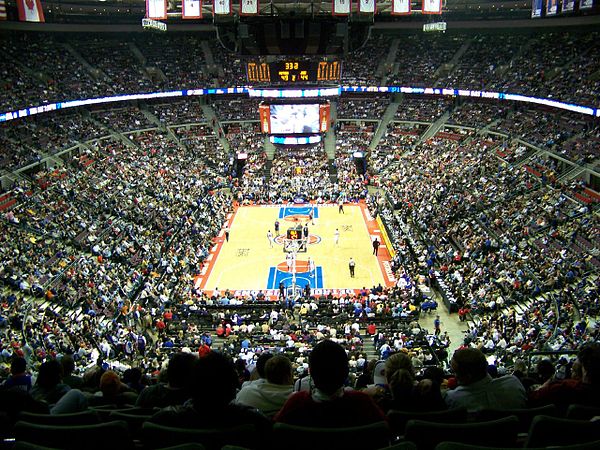 The Palace of Auburn Hills, where the brawl took place