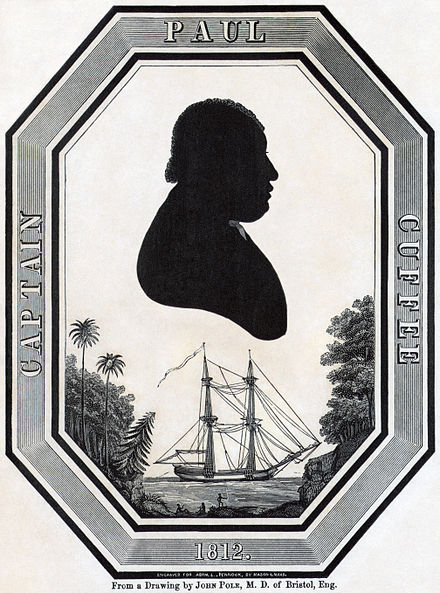 Captain Paul Cuffe engraving in 1812 from a drawing by Dr. John Pele of Bristol, England Paul Cuffee4.jpg