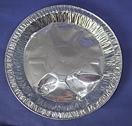 Disposable aluminum pie pan