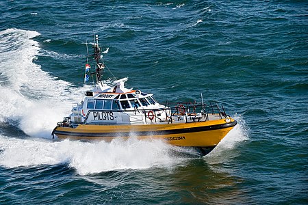 Pilot boat from port of Ijmuiden, Netherlands