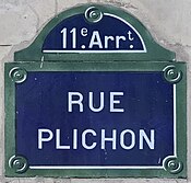 Plaque Rue Plichon - Paris XI (FR75) - 2021-06-08 - 1.jpg
